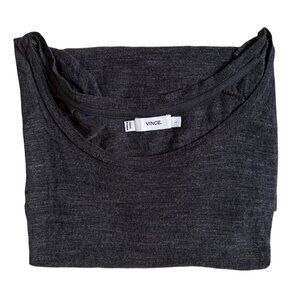 Vince Long Sleeve Space Dye Jersey Knit Top (Grey) - Large